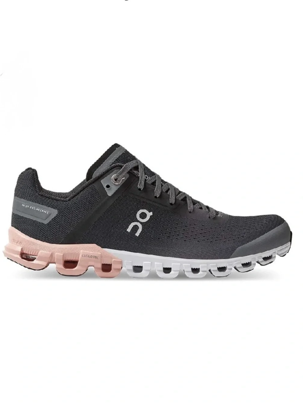 ON RUNNING Women's Cloudflow Sneaker, black and rose gold